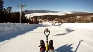 Скоростной спуск на лопате-Downhill shovel.