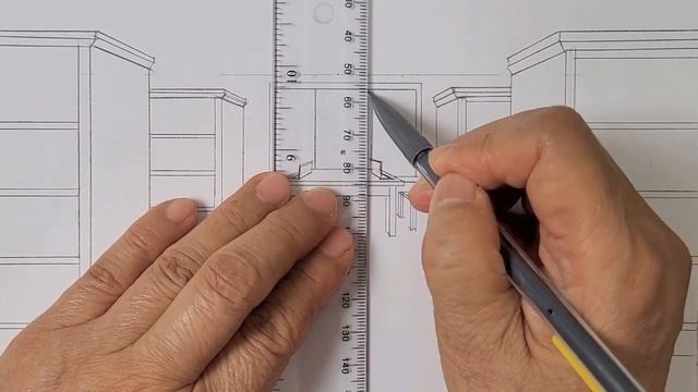 How to draw a library in one point perspective, time-lapse смотреть онлайн