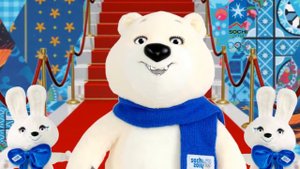 Белый медведь и белый заяц поют на открытии игр))) не Прямая трансляция