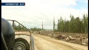 Сюжет - первая нефть Холмистого месторождения