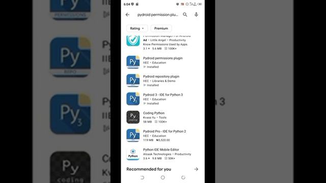 Introduction to python programming using Android/pydroid3