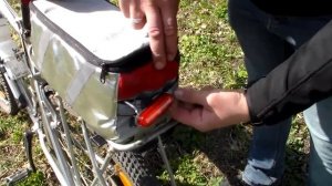 Сумка на багажник велосипеда и подсумок на руль (самодельные)