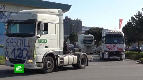 Нет перевозок — нет продуктов: дальнобойщики в Европе массово бастуют из-за цен на бензин