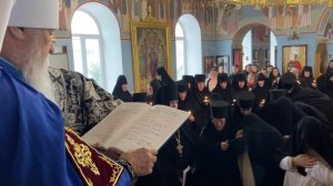 Монашеские постриги в женском монастыре