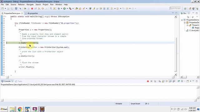 How to print the property list out to the specified print writer? | Java properties | Java Tutorial смотреть онлайн