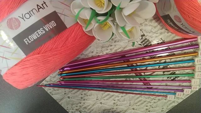 Тунисские крючки.Пряжа на платье.? смотреть онлайн