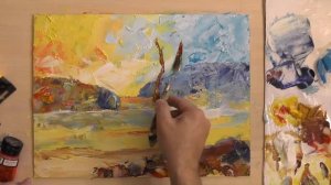 Как рисовать мастихином. Живопись акрилом.