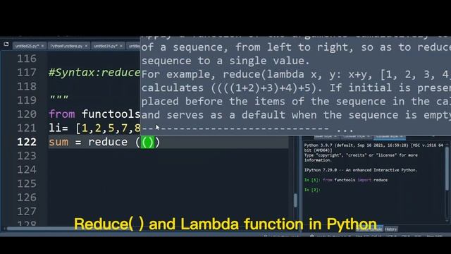 Reduce() and Lambda function in Python| Python Tutorial in Urdu | Hindi