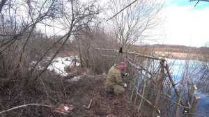 Весенняя охота. Ремонт старого скрадка, засидки