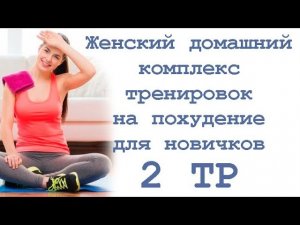 Женский домашний комплекс тренировок на похудение для новичков (2 тр)