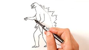 Как нарисовать Годзиллу