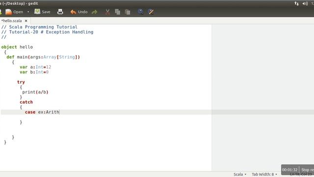 Exception handling in scala # Scala Tutorial - 20