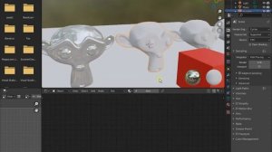 Материалы в блендере! Золото, серебро ,зеркало.