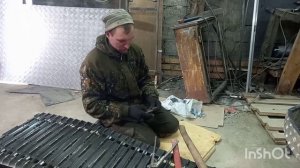 Самодельный снегоход.  перепрессовка скоб.