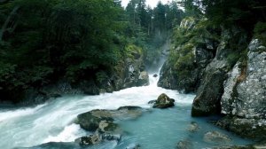 РЕЛАКС. Шум белого водопада в горах, звуки дикой природы.