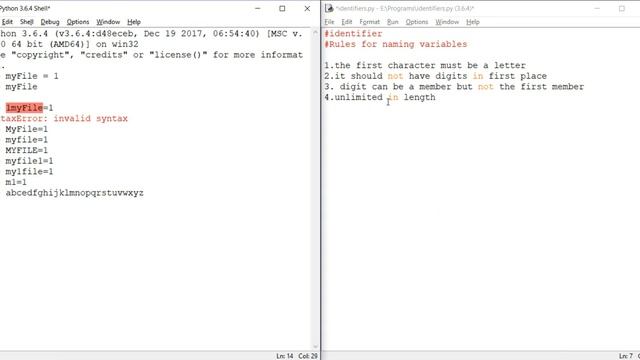 Identifiers in Python | Python Basics | Detailed Identifiers rules