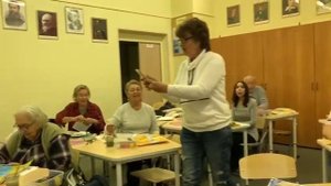 Московское долголетие в Школе № 1520 им. Капцовых. Рисование