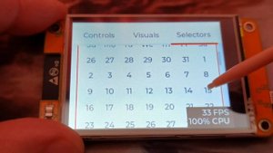 ESP32-2432S028 LVGL with a 2.8-inch TFT touch screen with resolution of 240x320.