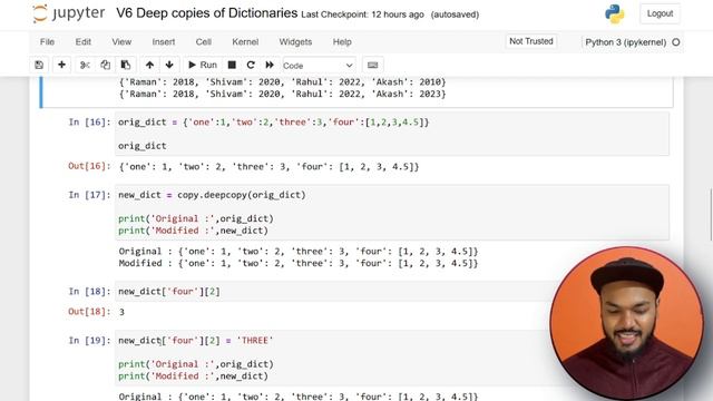 Deep copies of dictionaries in python #deepcopy #dictionary #python