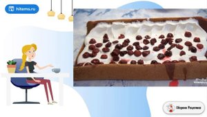 Бисквитный рулет с вишней. Очень рецепт с фото