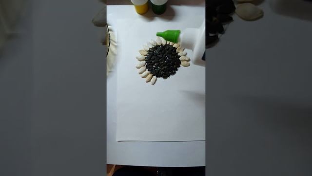 Подсолнух из семечек?