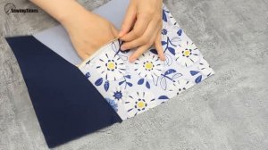 DIY Wristlet Clutch Bag | How to make a Color Block Bag [sewingtimes]