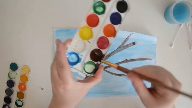 Мастер-класс по рисования "Веточка дерева" смотреть онлайн