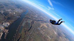 Прыжок №5 с парашютом 4000м программа RW (групповая акробатика) Аэроград Коломна (Москва)