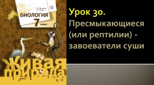 Урок 30. Пресмыкающиеся (или рептилии) - завоеватели суши