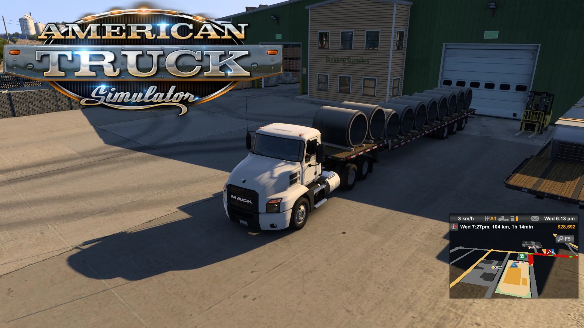 American Truck Simulator - Купили новый тягач MACK | Logitech G29