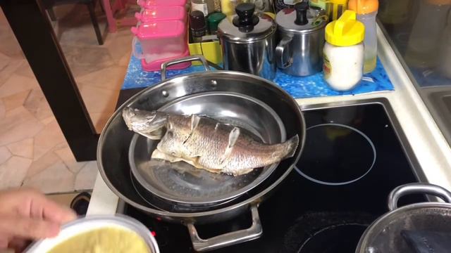 Steamed barramundi fish with ginger paste 姜蓉蒸鱼