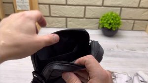 Бюджетная мужская сумка через плечо из натуральной кожи