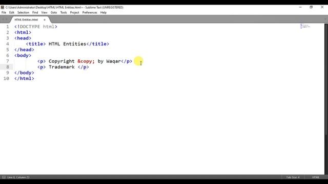 HTML Entities to Add Special Characters to Web Pages