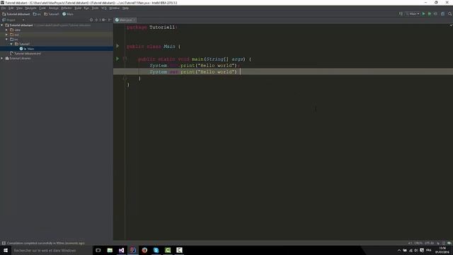 Tutoriel Java #1 : Afficher un message à l'écran смотреть онлайн