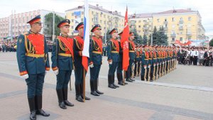 Рота почетного караула Преображенского полка.