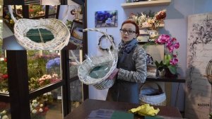 Цветочная композиция в корзине // Мастер-класс