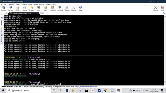 7 more, less, head & tail commands usage in Unix In Telugu ||Jyothi IT Solution|