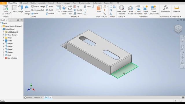 Autodesk Inventor 2023 Sheet Metal Tutorial | Sheet Metal | Flat Pattern