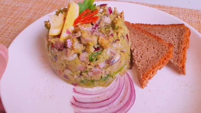 Закуска из сельди с авокадо. Стоит попробовать!!! смотреть онлайн