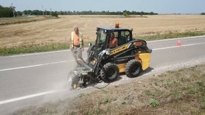 НОВИНКА Демаркировка навесной фрезой Трасса 400 удаление дорожной разметки из термопласта