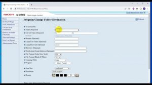Ricoh 2701/2700 Scan To Folder Setup, Scan To Folder on Ricoh Printer Setup,