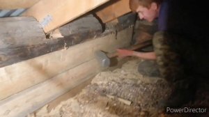 Замена венцов под крышей. Иркутск Радищева (Конец).