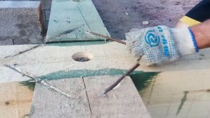 27 Забивка скоб в брус обвязки