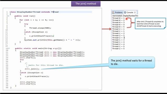 Thread join in java | Thread join | Java Threads смотреть онлайн