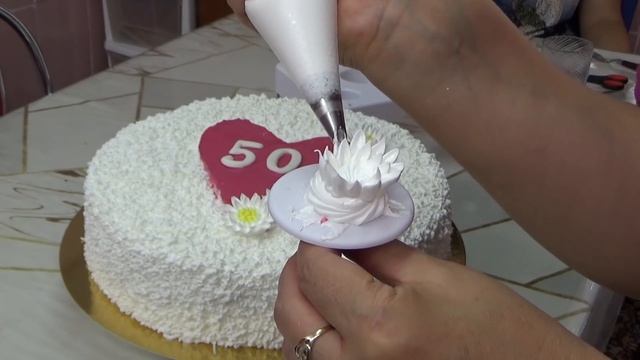 Торт для женщины. Пьяная вишня ромашковое сердце. смотреть онлайн