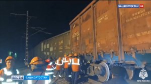 В Башкирии поезд сошел с рельсов из-за выбежавшего на пути животного