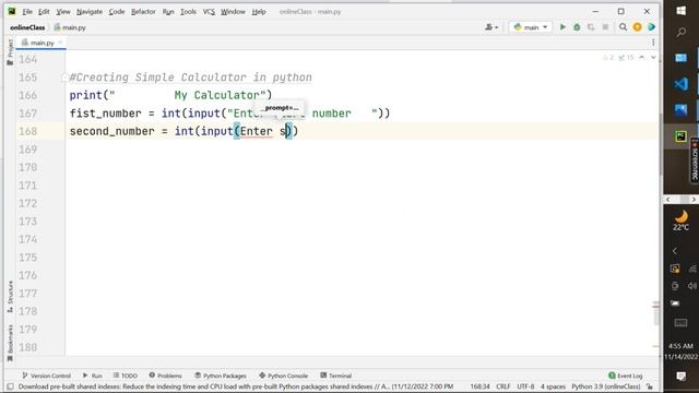 Simple Calculator in python смотреть онлайн