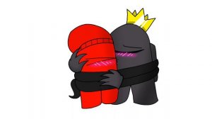 I love you, meme + Remake (Black X Red) Among Us Animation