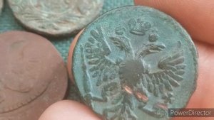 Медная Монета Деньга 1749 года Обзор разновидности цена и стоимость Узкий хвост и Широкий хвост
