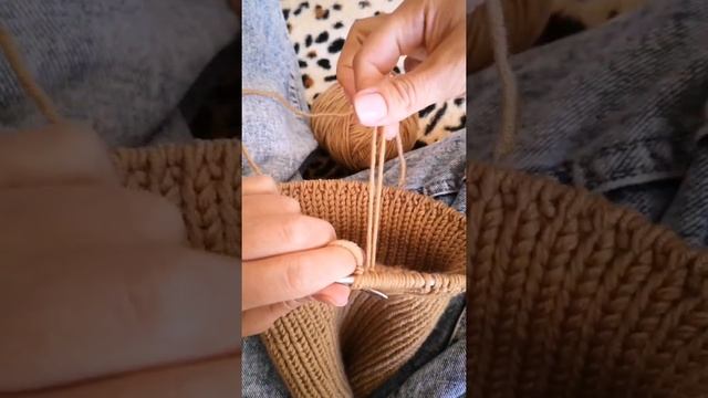 Как вязать в 2 (две) нити из 1 (одного) мотка. Способ присоединения нити. смотреть онлайн